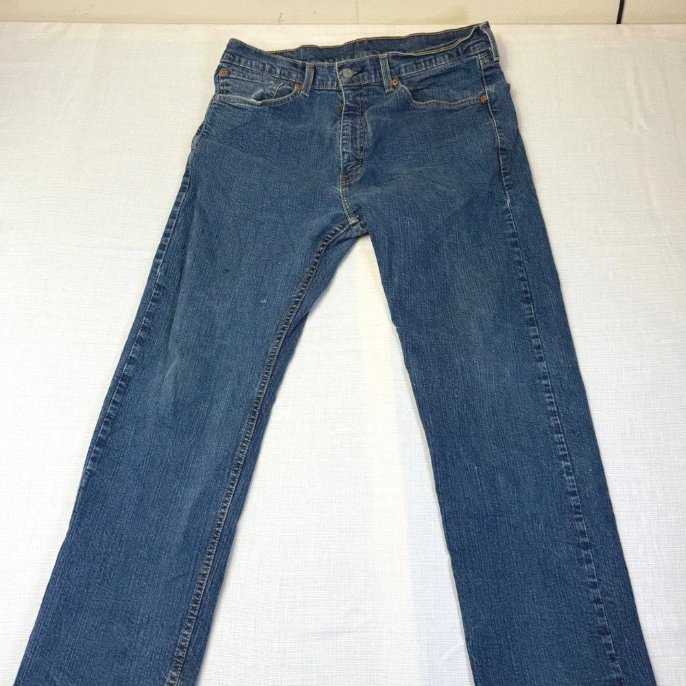 Levi Strauss Co 505 Mens W36 L30 Blue Denim Jeans Classic Fit‎ Straight Leg